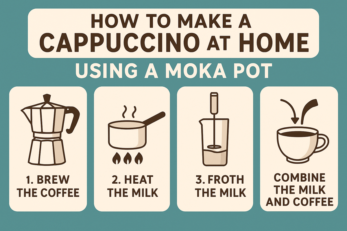How to make cappuccino at home with moka pot - complete brewing guide