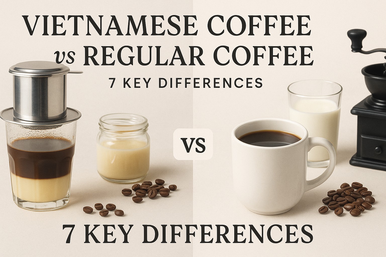 Vietnamese coffee culture vs Western coffee culture - showing the 7 key differences