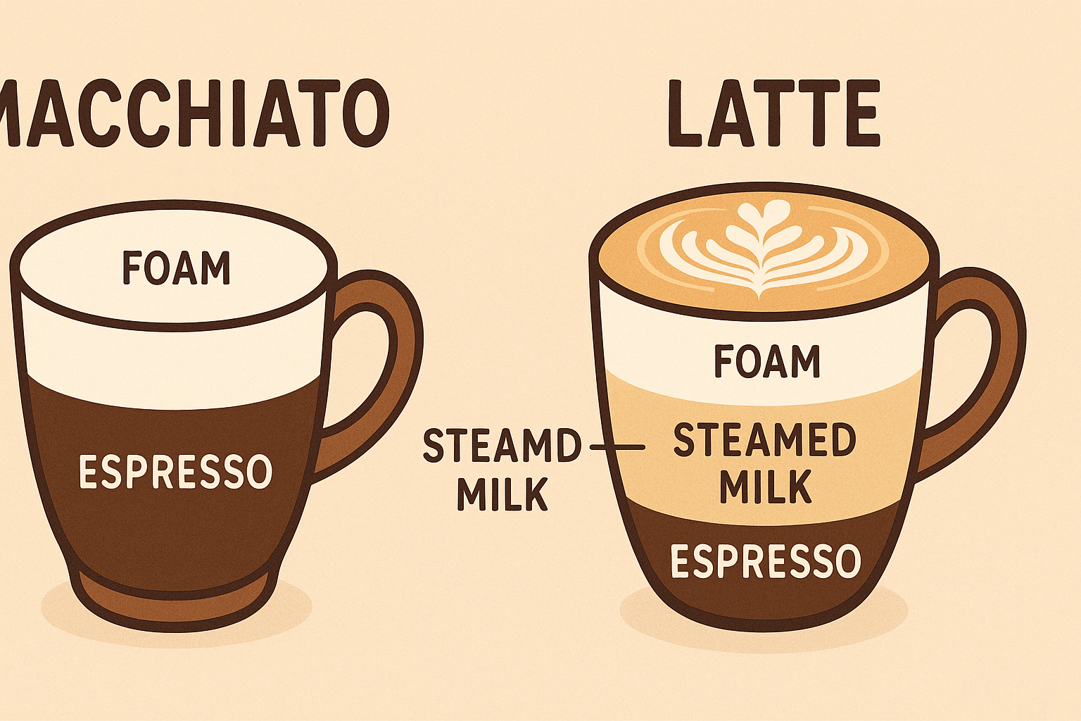 Macchiato vs Latte